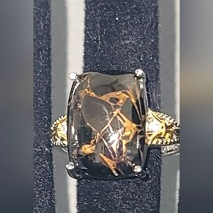 Karis Matrix Silver Shungite Ring